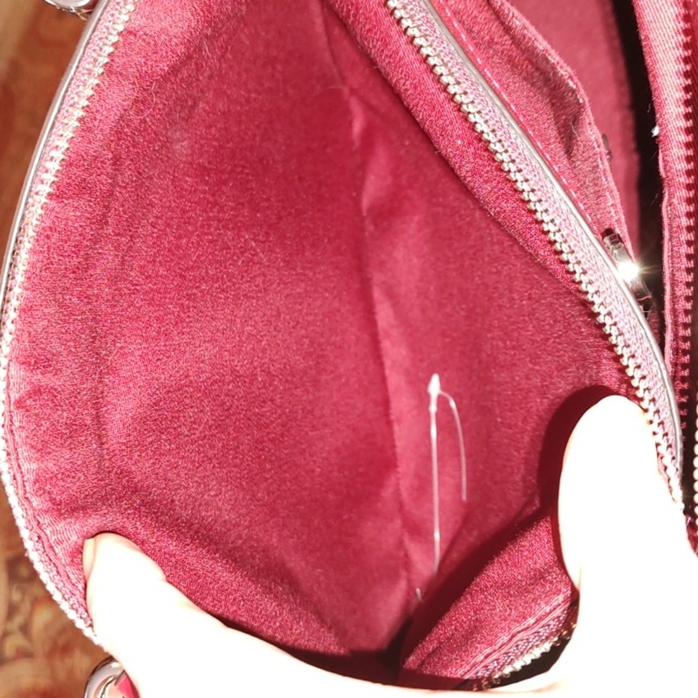 Coach Brooke Leather Suede Cherry crossbody satchel F31418. NWT - Picture 13 of 16